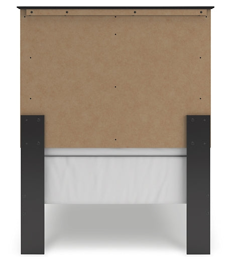 Twin Panel Bed with Mirrored Dresser, Chest and Nightstand