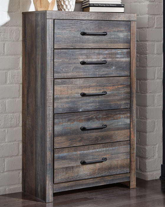 Drystan King/California King Bookcase Headboard, Dresser, Mirror, Chest and Nightstand