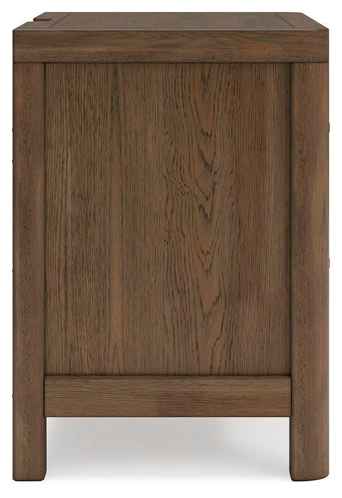 Cabalynn Queen Panel Bed with Storage with Mirrored Dresser, Chest and Nightstand