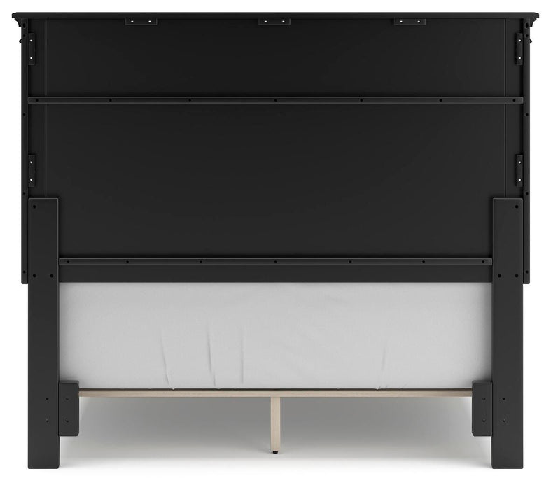 Lanolee Full Panel Bed with Mirrored Dresser and Nightstand
