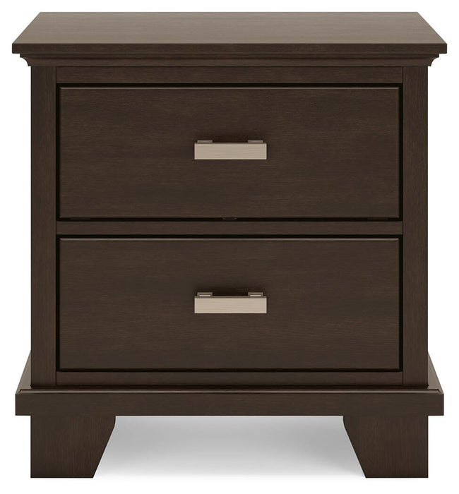 Covetown Full Panel Bed with Mirrored Dresser and Nightstand