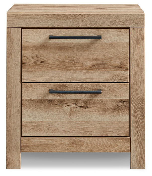 Hyanna King Panel Storage Bed with 1 Under Bed Storage Drawer, Dresser, Mirror, Chest and Nightstand