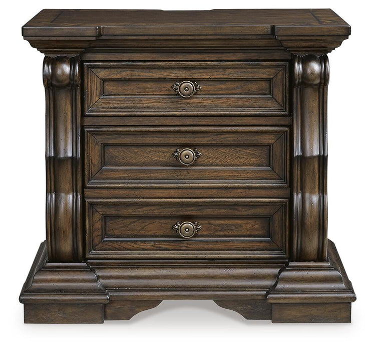Maylee Queen Upholstered Bed, Dresser, Mirror, Chest and Nightstand