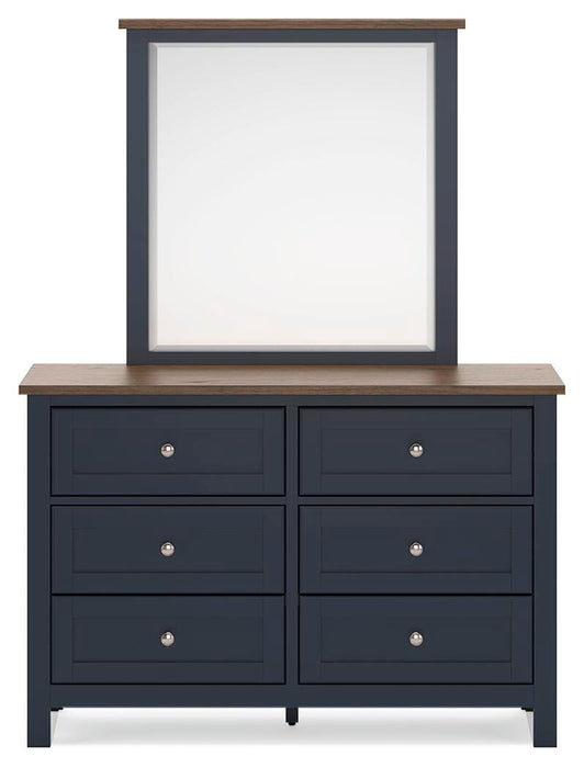 Landocken Twin Panel Headboard, Dresser, Mirror and Nightstand