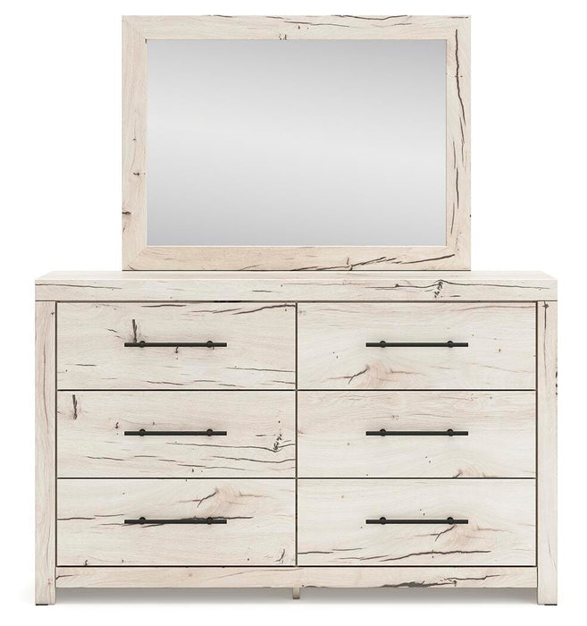 Lawroy King Panel Storage Bed, Dresser, Mirror and Nightstand