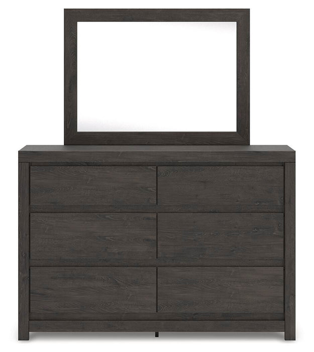 Fraluna King Panel Bed, Dresser, Mirror, Chest and Nightstand
