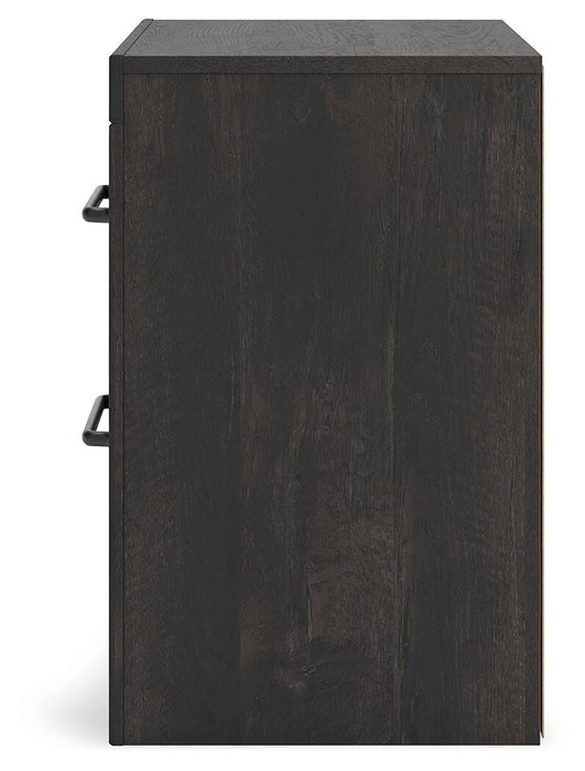 Hollivern King Panel Bed, Dresser, Mirror, Chest and Nightstand