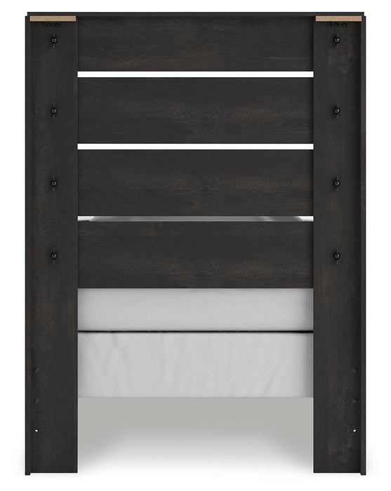 Hollivern Twin Panel Bed, Dresser and Mirror
