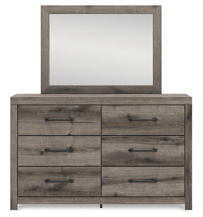Graystorm Queen Panel Bed, Dresser, Mirror and Nightstand