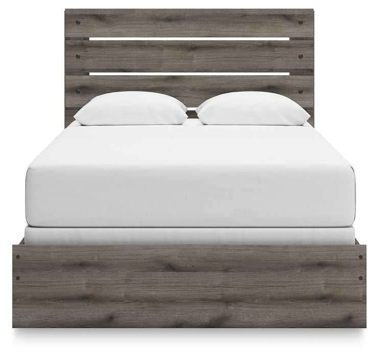 Graystorm Queen Panel Bed, Dresser, Mirror, Chest and Nightstand