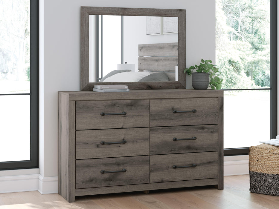 Graystorm Queen Panel Bed, Dresser, Mirror, Chest and Nightstand