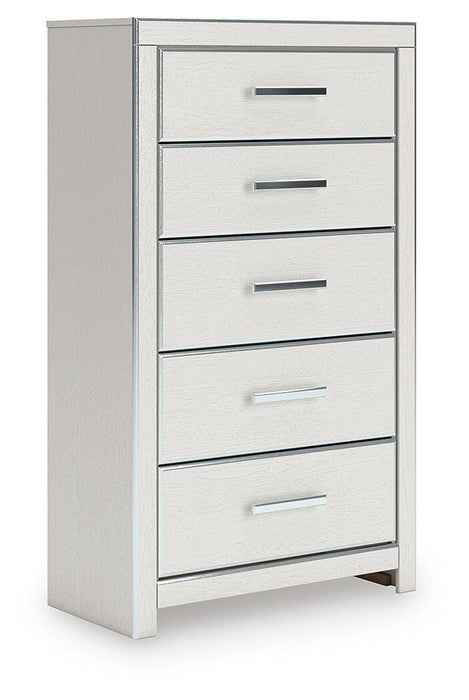 Zuraleus Queen Upholstered Panel Bed, Dresser, Mirror, Chest and Nightstand