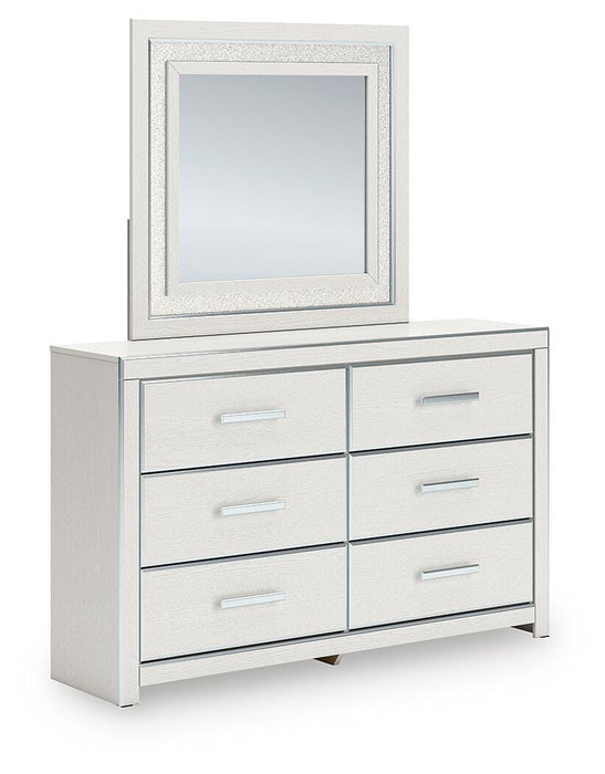 Zuraleus King Upholstered Panel Bed, Dresser, Mirror and Nightstand