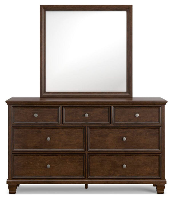 Danabrin California King Panel Storage Bed, Dresser, Mirror and Nightstand