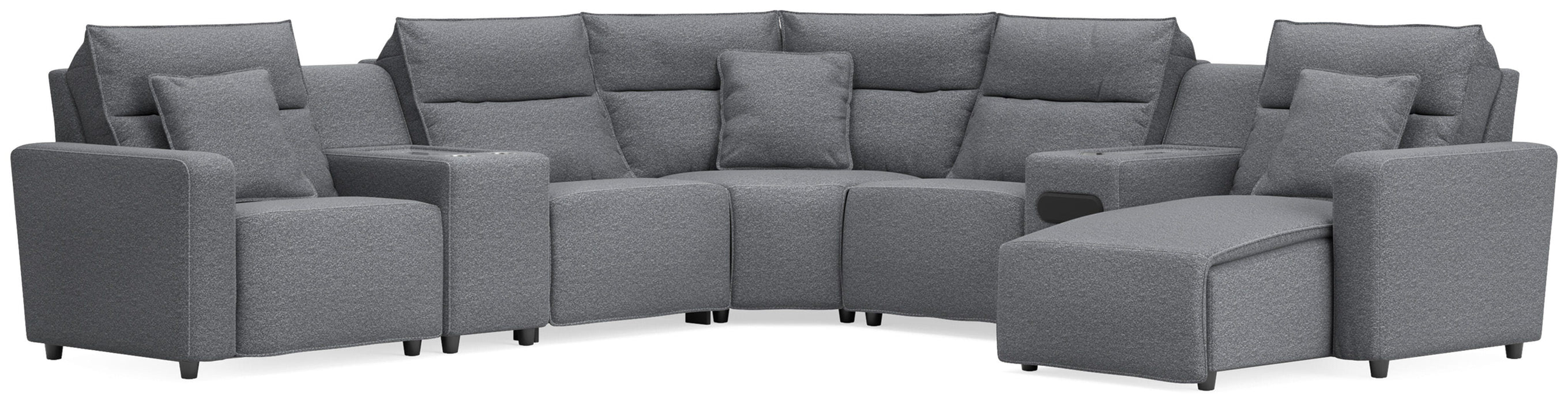 Modmax II 7-Piece Power Reclining Sectional with Chaise and Audio System