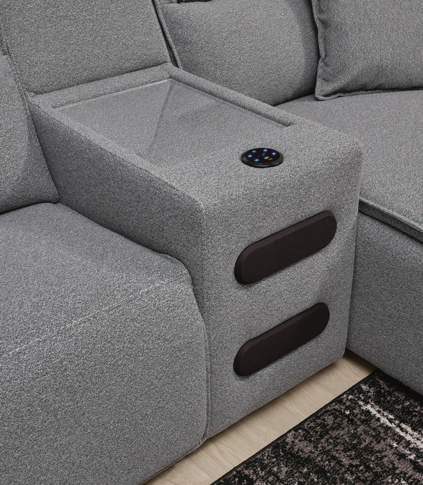 Modmax II 7-Piece Power Reclining Sectional with Chaise and Audio Console