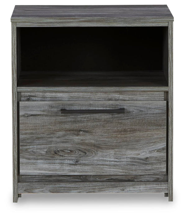 Baystorm Twin Panel Bed with Mirrored Dresser and Nightstand
