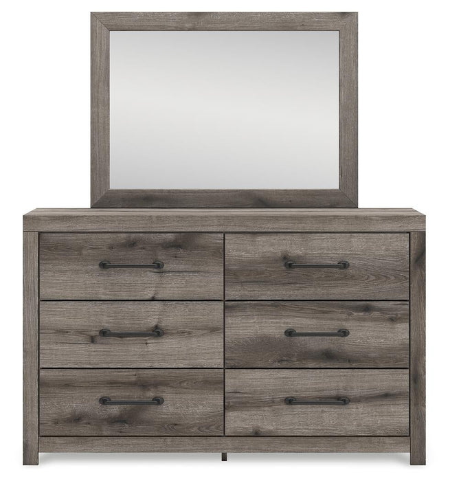 Urbanoore Full Panel Bed with Storage, Dresser and Mirror