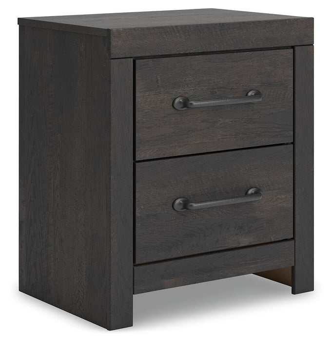 Delmorta Twin Panel Bed with Storage, Dresser, Mirror and Nightstand