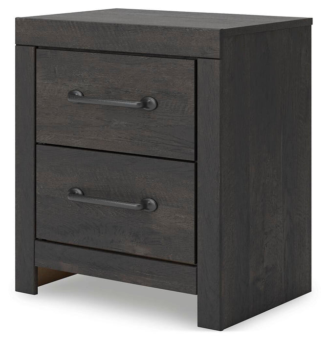 Delmorta Twin Panel Bed with Storage, Dresser, Mirror and Nightstand
