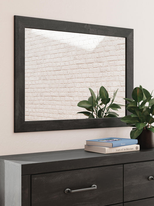 Delmorta King Panel Bed, Dresser and Mirror