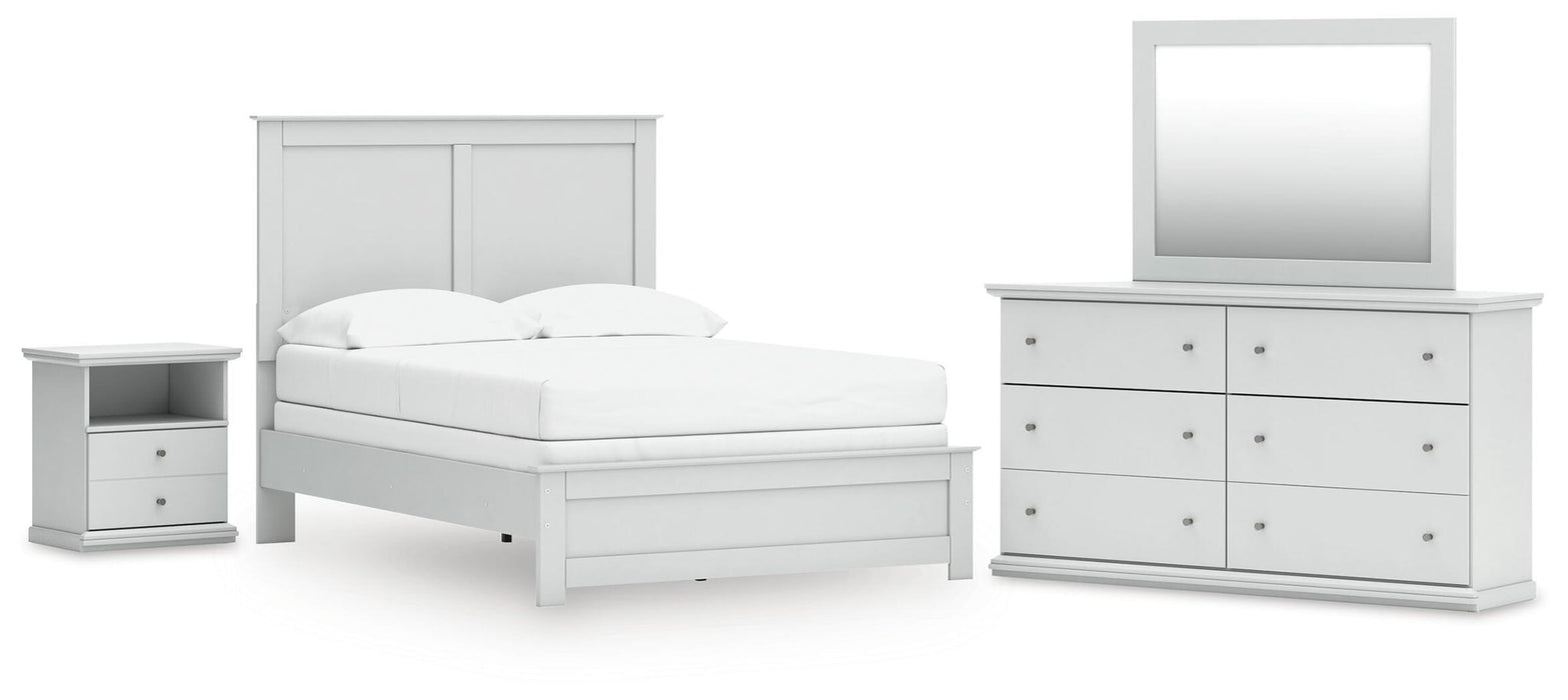 Bostwick Shoals Full Panel Bed, Dresser, Mirror and Nightstand