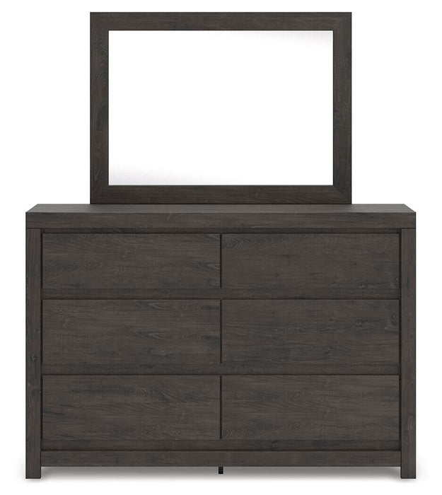 Parlayon King Panel Storage Bed, Dresser, Mirror and Nightstand