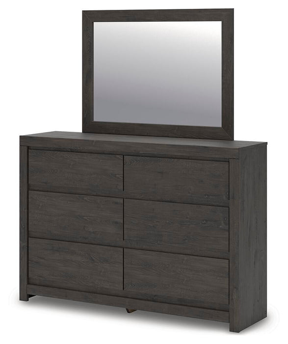 Parlayon King Panel Storage Bed, Dresser, Mirror and Nightstand