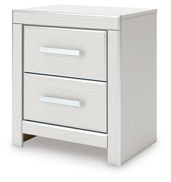 Birmonton Queen Upholstered Panel Platform Storage Bed, Dresser, Mirror and Nightstand