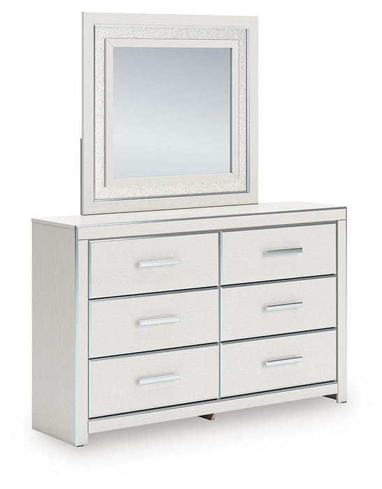 Birmonton King Upholstered Bed, Dresser and Mirror
