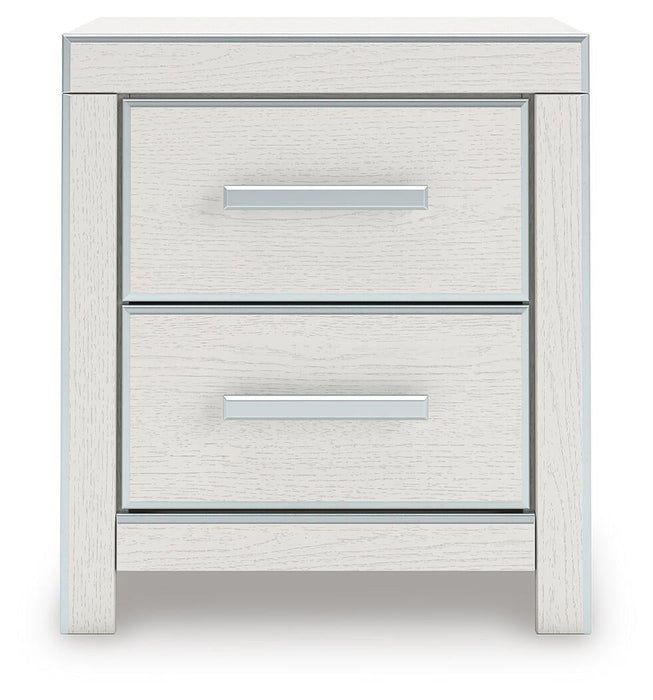 Birmonton Queen Upholstered Panel Platform Bed, Dresser, Mirror and Nightstand