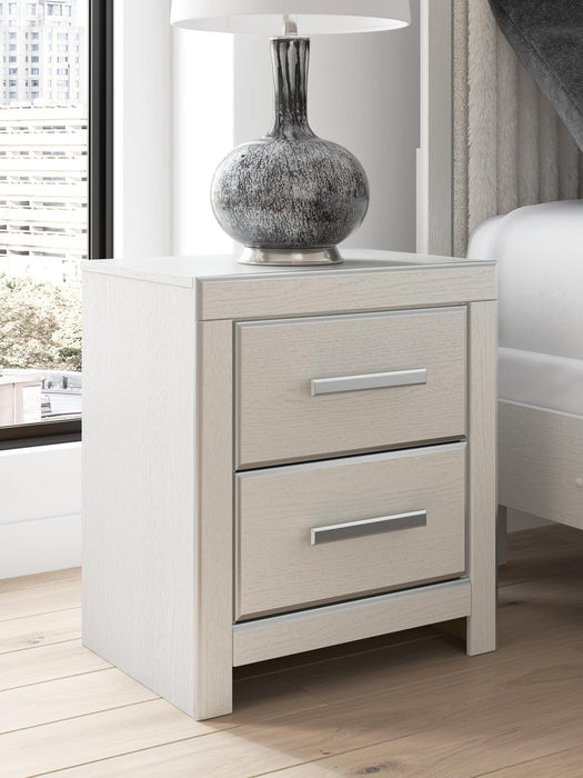 Birmonton California King Upholstered Bed, Dresser, Mirror and Nightstand