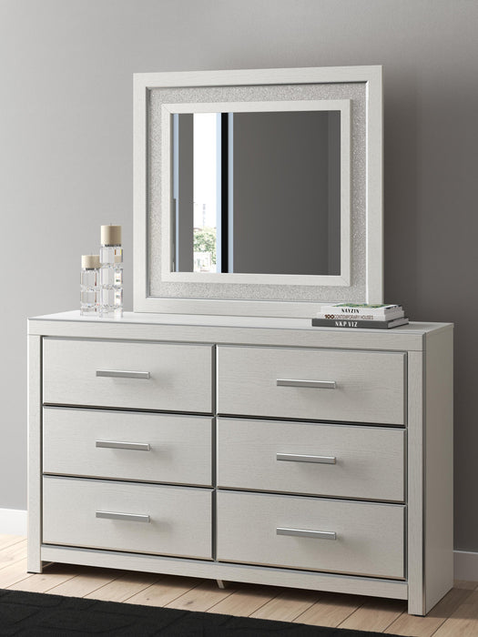 Birmonton Queen Upholstered Bed, Dresser and Mirror